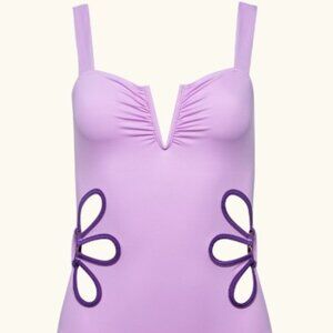 NWT Follow Suit Flora One Piece - Lilac and Plum, Size S